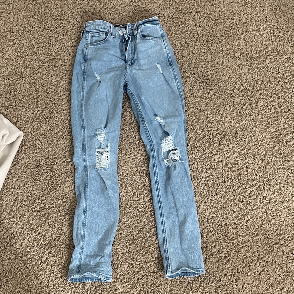 Hollister Light Blue Distressed Skinny Jeans
